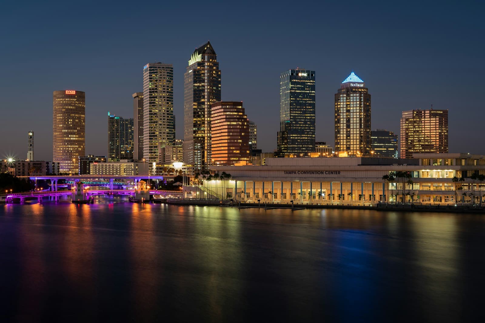 Tampa, Florida cityscape and street view