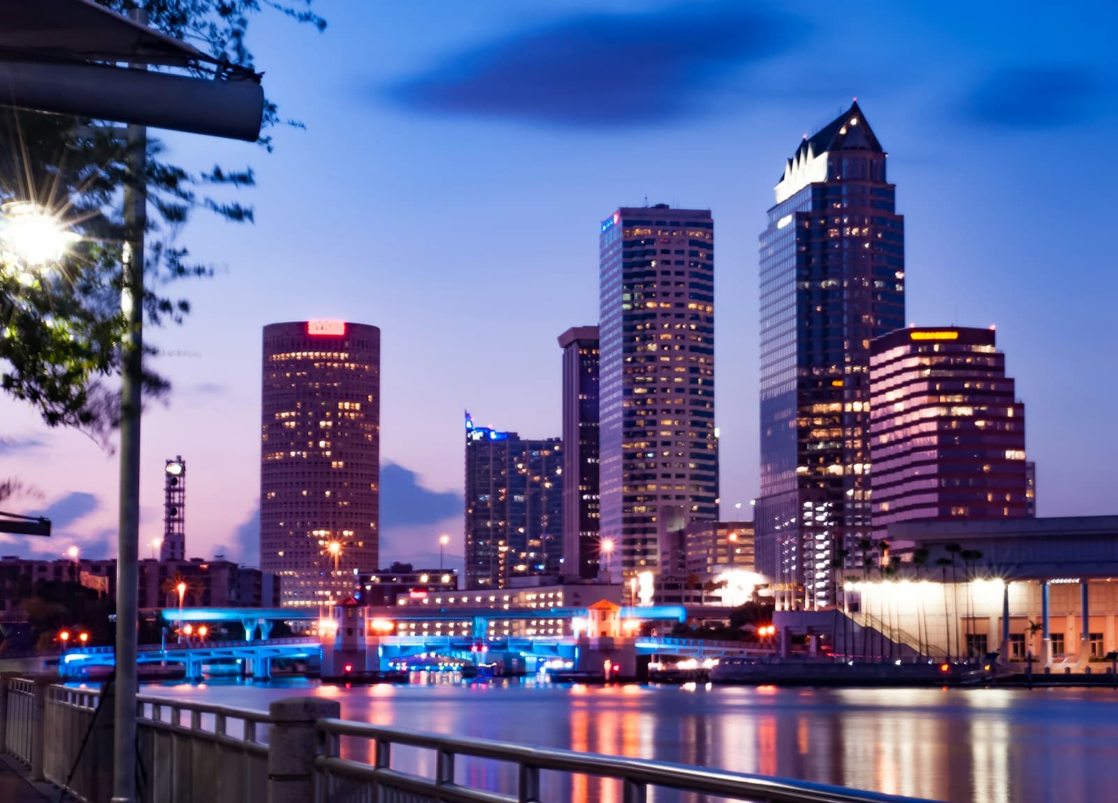 Tampa, Florida cityscape and street view