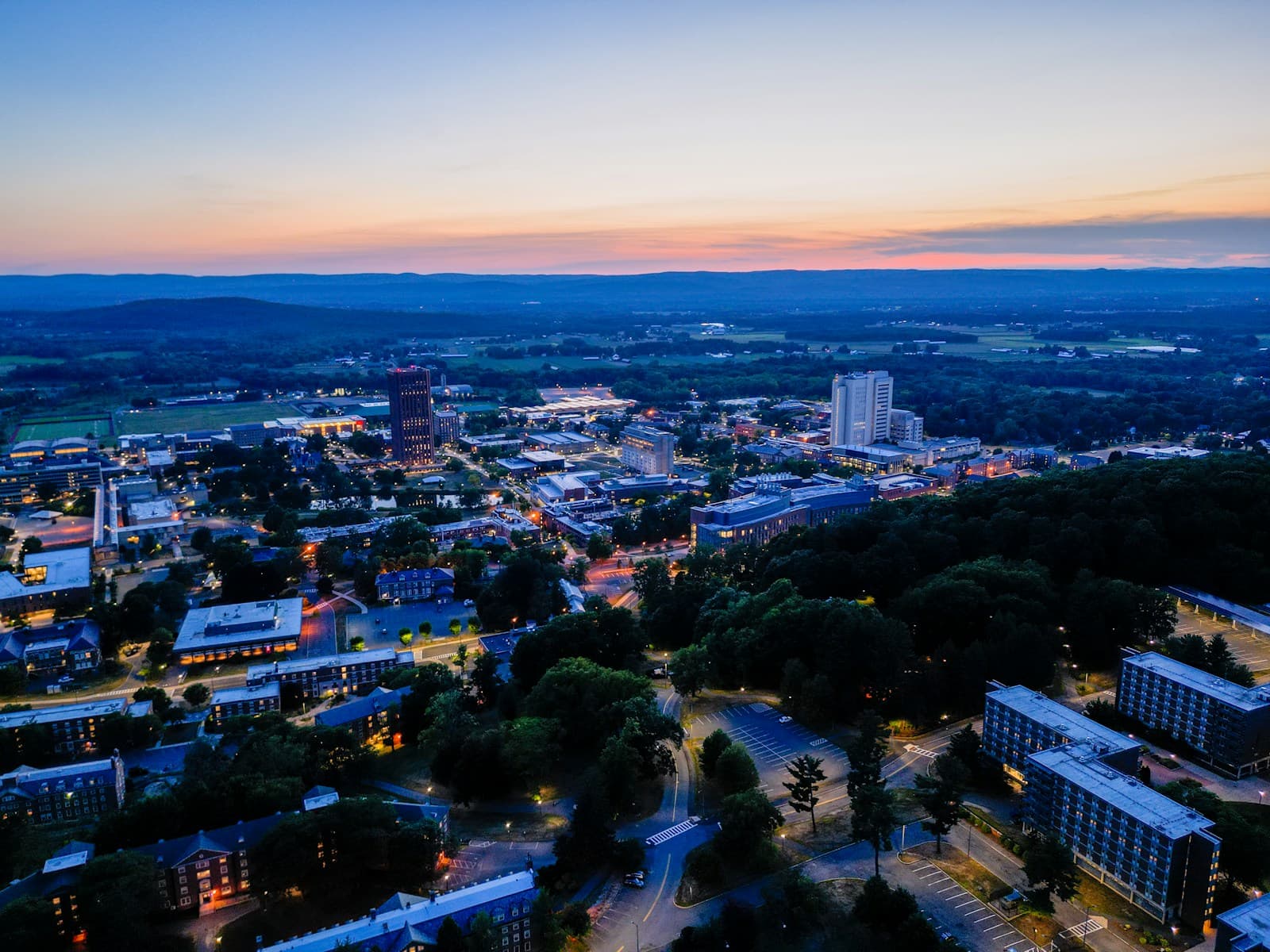 Massachusetts cityscape and street view